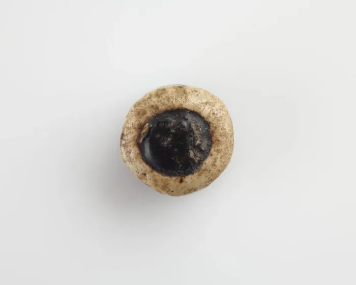 Framed Print : Eye-bead, with a horizontal bore, Possibly Ptolemaic Dynasty, 305-30 BCE Framed Print : Eye-bead, with a horizontal bore, Possibly Ptolemaic Dynasty, 305-30 BCE