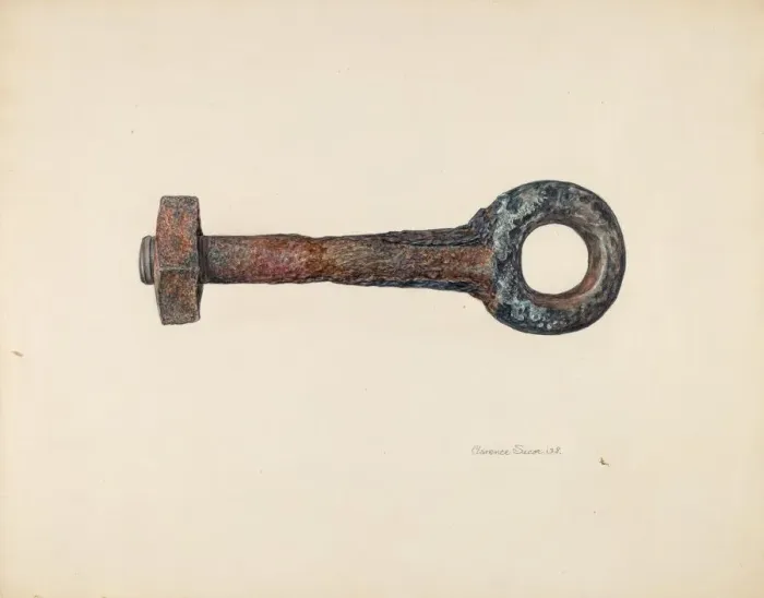 Framed Print : Eye Bolt, 1938. Creator: Clarence Secor Framed Print : Eye Bolt, 1938. Creator: Clarence Secor