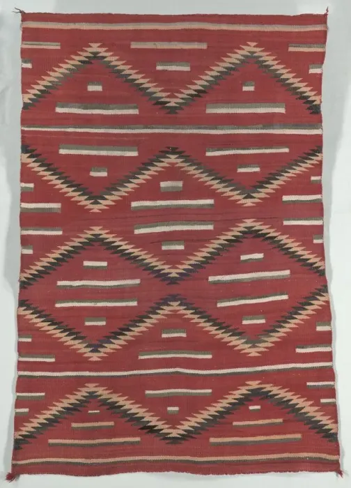 Framed Print : Eyedazzler Style Rug, c. 1890-1900. Creator: Unknown