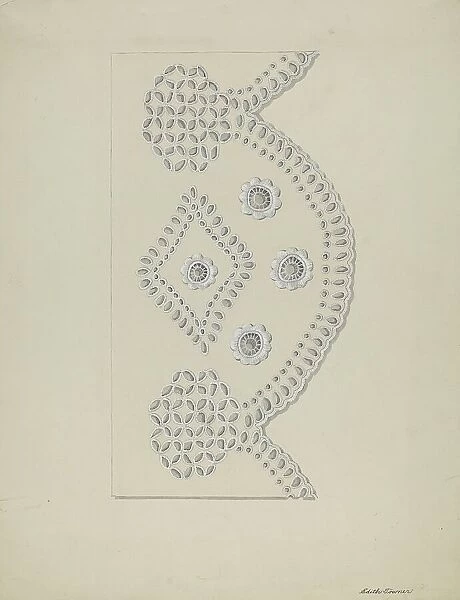Eyelet Embroidery, c. 1937. Creator: Edith Towner