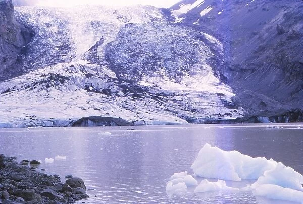 Eyjafjallajokull Glacier lake, Iceland, 20th century. Artist: CM Dixon