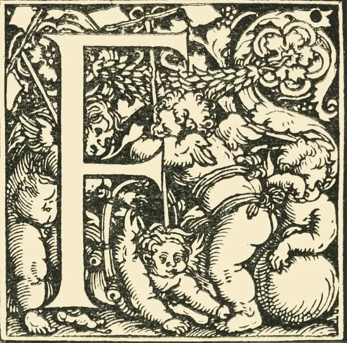 Framed Print : F - An Alphabet by Hans Weiditz, c1520-1521, (1908). Creator: Hans Weiditz Framed Print : F - An Alphabet by Hans Weiditz, c1520-1521, (1908). Creator: Hans Weiditz