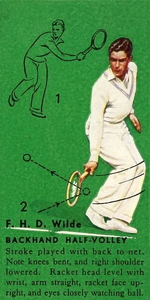 F. H. D. Wilde - Backhand Half-Volley, c1935. Creator: Unknown