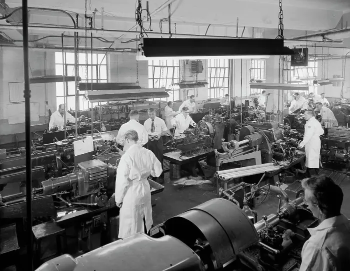 Framed Print : F & R Machine Works, 44-14 Astoria Blvd. Long Island City, New York, 1953. Creator: Gottscho-Schleisner, Inc Framed Print : F & R Machine Works, 44-14 Astoria Blvd. Long Island City, New York, 1953. Creator: Gottscho-Schleisner, Inc