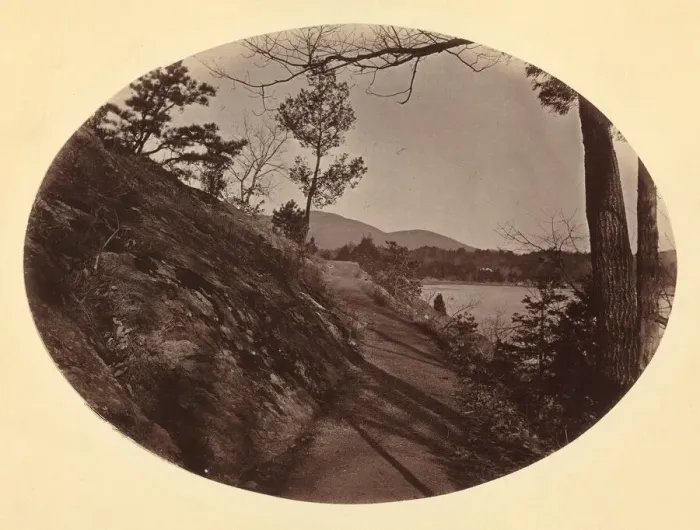 Framed Print : F. W. 4 (Old Chain Battery Walk), West Point, New York, c. 1867-1868 Framed Print : F. W. 4 (Old Chain Battery Walk), West Point, New York, c. 1867-1868