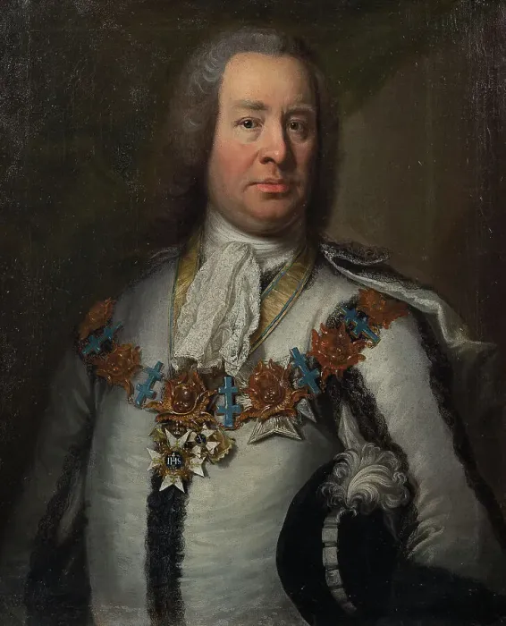 Framed Print : Fabian Wrede of Elimä d.y.1694-1768, early-mid 18th century. Creator: Johan Henrik Scheffel