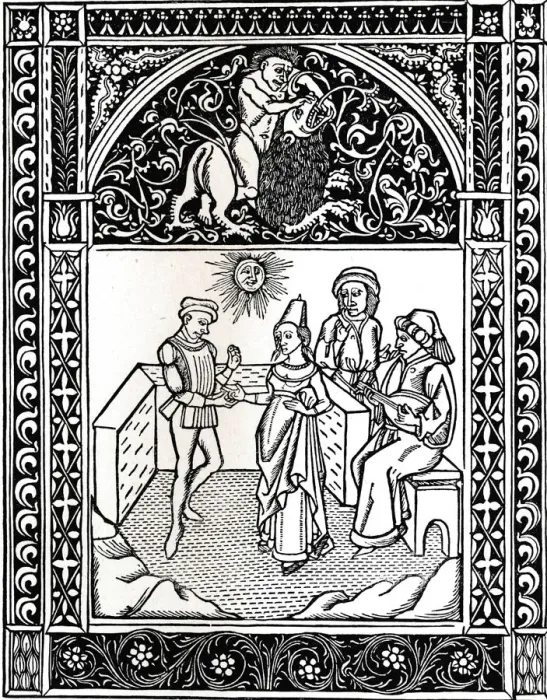 Framed Print : Fable VIII: The Woman Married To A Robber. Aesops Fables, 1485, (1917) Framed Print : Fable VIII: The Woman Married To A Robber. Aesops Fables, 1485, (1917)