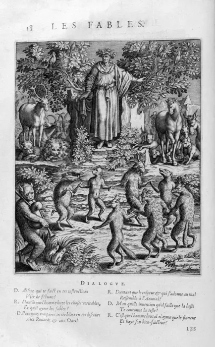 Framed Print : Fables, 1615. Artist: Leonard Gaultier Framed Print : Fables, 1615. Artist: Leonard Gaultier