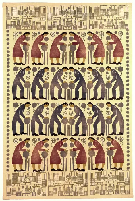 Framed Print : Fabric The Workers, about 1936. Creator: Florence K. Kawa. Fabric The Workers, about 1936. Creator: Florence K. Kawa Framed Print : Fabric The Workers, about 1936. Creator: Florence K. Kawa. Fabric The Workers, about 1936. Creator: Florence K. Kawa