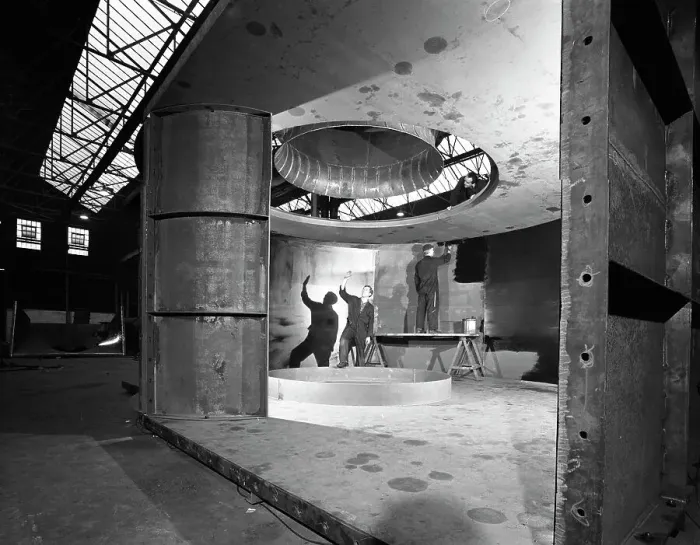 Framed Print : Fabricating a giant extractor fan, the Edgar Allen Steel Co, Sheffield, South Yorkshire, 1963 Framed Print : Fabricating a giant extractor fan, the Edgar Allen Steel Co, Sheffield, South Yorkshire, 1963