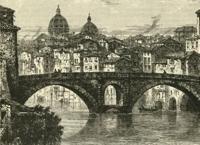 Framed Print : The Fabrician Bridge, Rome, 1890. Creator: Unknown Framed Print : The Fabrician Bridge, Rome, 1890. Creator: Unknown