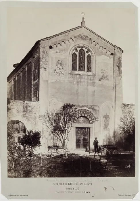 Framed Print : Facade of Arena Chapel, Padua, c1865. Creator: Carlo Naya Framed Print : Facade of Arena Chapel, Padua, c1865. Creator: Carlo Naya