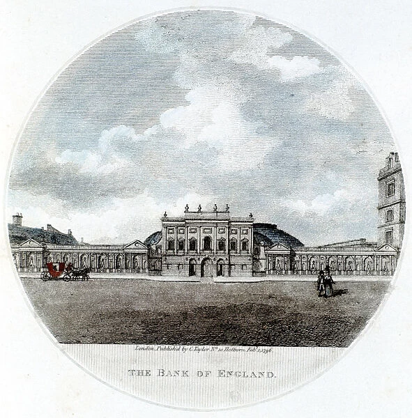 Facade of The Bank of England, Threadneedle Street, London, 1796