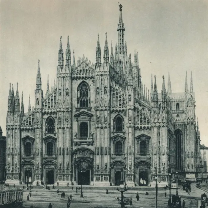Framed Print : Facade of the Duomo, Milan, Italy, 1927. Artist: Eugen Poppel Framed Print : Facade of the Duomo, Milan, Italy, 1927. Artist: Eugen Poppel