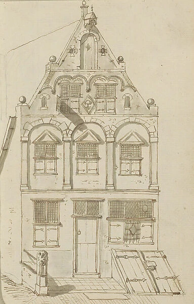 Facade of a gabled house, c.1783-c.1797. Creator: Johannes Huibert Prins
