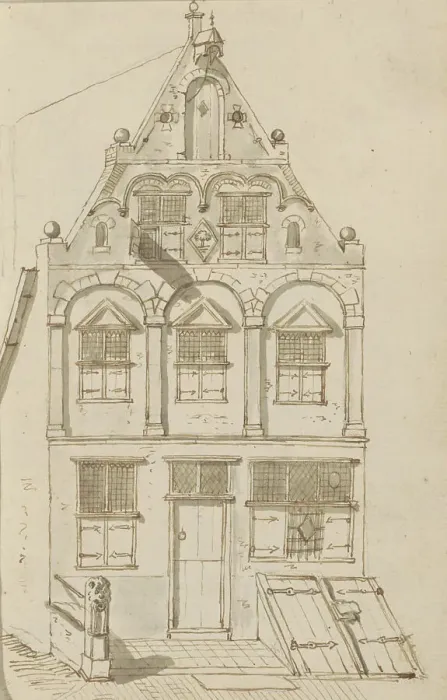 Framed Print : Facade of a gabled house, c.1783-c.1797. Creator: Johannes Huibert Prins Framed Print : Facade of a gabled house, c.1783-c.1797. Creator: Johannes Huibert Prins