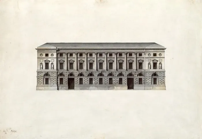 Framed Print : Facade of the Hermitage Theatre in Saint Petersburg Framed Print : Facade of the Hermitage Theatre in Saint Petersburg