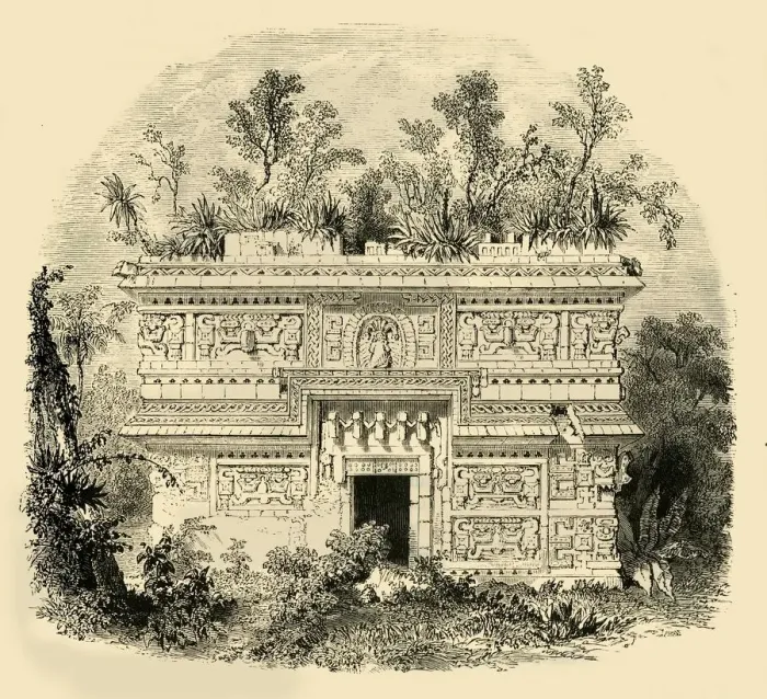 Framed Print : Facade of Native Palace in Yucatan, 1890. Creator: Unknown Framed Print : Facade of Native Palace in Yucatan, 1890. Creator: Unknown