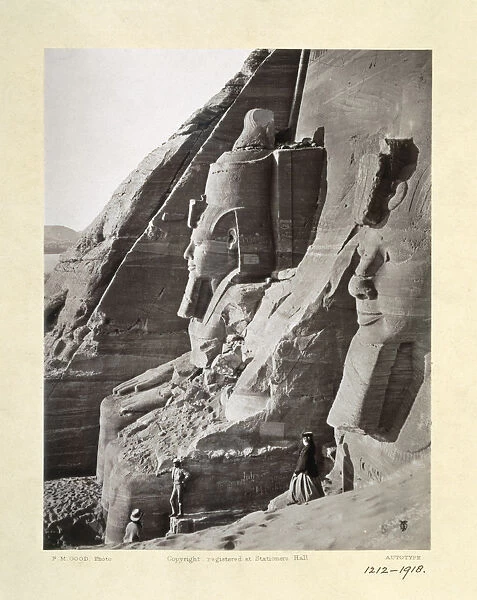 Facade of the Temple of Abu Simbel from the north, Egypt, c1860-1890