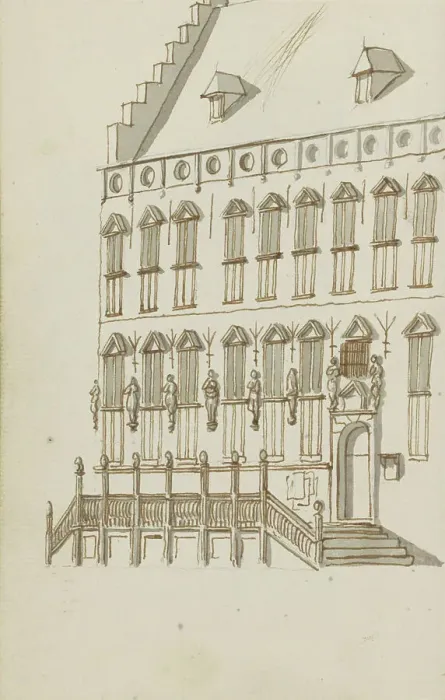 Framed Print : Facade of the town hall in Nijmegen, c.1783-c.1797. Creator: Johannes Huibert Prins Framed Print : Facade of the town hall in Nijmegen, c.1783-c.1797. Creator: Johannes Huibert Prins