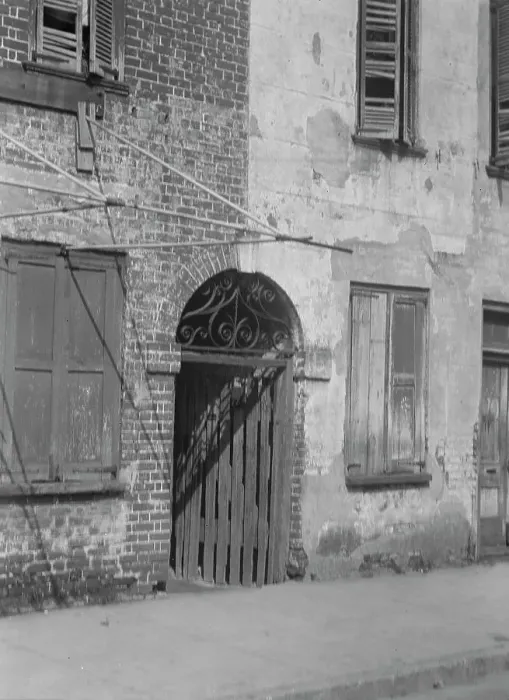 Framed Print : Facades of multi-story buildings, New Orleans or Charleston, South Carolina, between 1920 and 1926. Creator: Arnold Genthe Framed Print : Facades of multi-story buildings, New Orleans or Charleston, South Carolina, between 1920 and 1926. Creator: Arnold Genthe