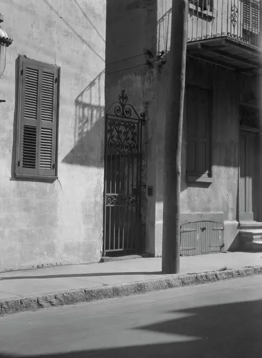 Framed Print : Facades of multi-story houses, New Orleans or Charleston, South Carolina, between 1920 and 1926. Creator: Arnold Genthe Framed Print : Facades of multi-story houses, New Orleans or Charleston, South Carolina, between 1920 and 1926. Creator: Arnold Genthe