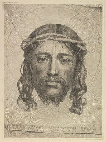 Face of Christ on St. Veronica's Veil, 1735. Creator: Dudesert