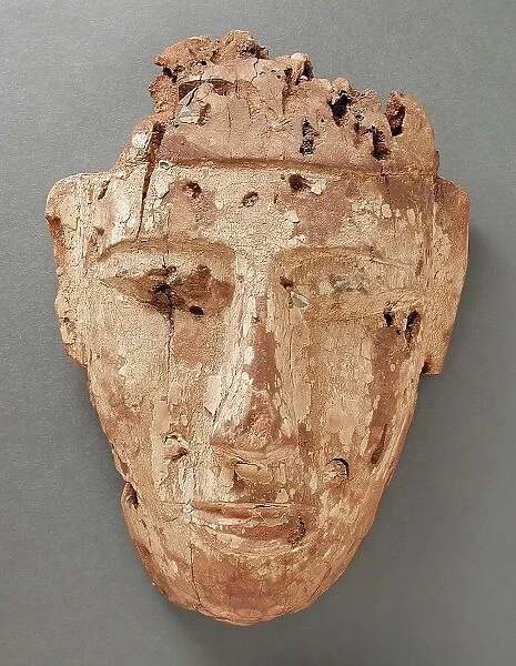 Face from a Coffin, Ptolemaic Period-early Roman Period (332 BCE-100 CE). Creator: Unknown