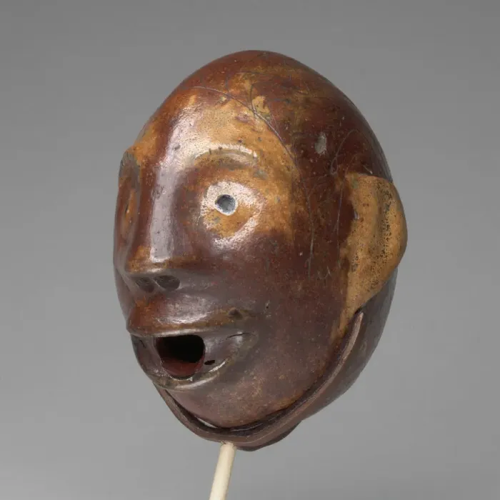 Framed Print : Face Flask, 1820 / 35. Creator: Unknown Framed Print : Face Flask, 1820 / 35. Creator: Unknown