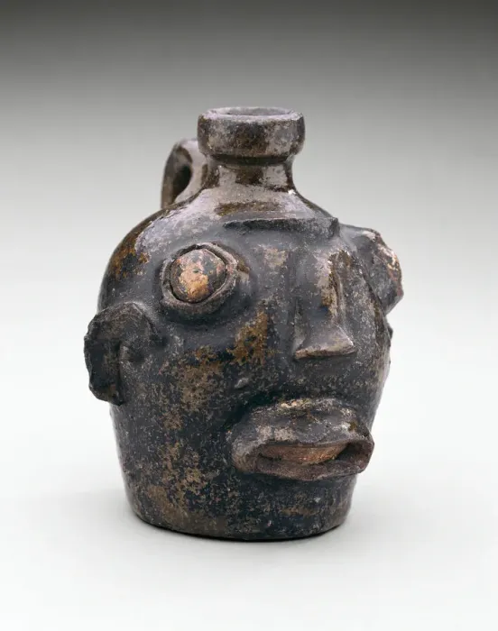 Framed Print : Face Jug, c. 1860. Creator: Unknown Framed Print : Face Jug, c. 1860. Creator: Unknown