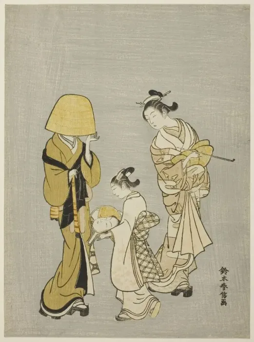 Framed Print : The Face in the Mirror, 1766. Creator: Suzuki Harunobu Framed Print : The Face in the Mirror, 1766. Creator: Suzuki Harunobu