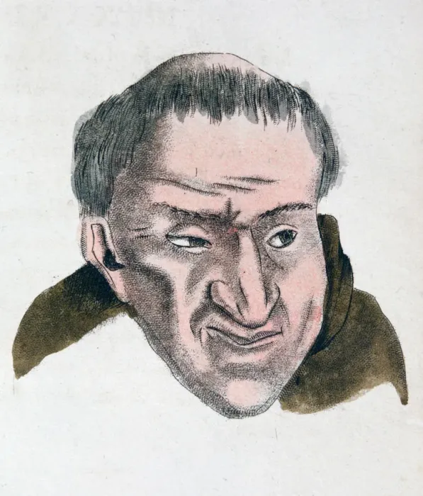 Framed Print : The facial characteristics of a cheating, deceptive tempered person, 1808. Artist: Johann Kaspar Lavater Framed Print : The facial characteristics of a cheating, deceptive tempered person, 1808. Artist: Johann Kaspar Lavater
