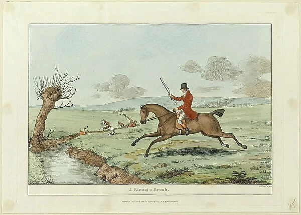 Facing a Brook, plate five from Indispensable Accomplishments, published June 24, 1811. Creator: Robert Frankland