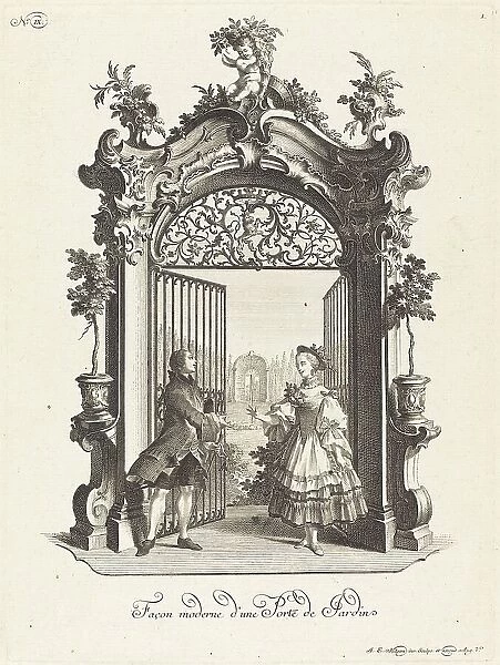 Façon moderne d'une Porte de Jardin (A Garden Door in the Modern Style), c. 1755 / 1760. Creator: Johann Esaias Nilson