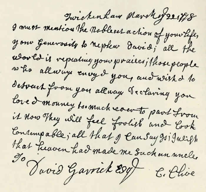 Framed Print : Facsimile of autograph letter by Kitty Clive, 1907 Framed Print : Facsimile of autograph letter by Kitty Clive, 1907