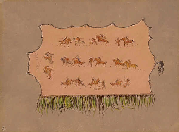 Facsimile of Chief Four Mens Robe - Mandan, 1861  /  1869. Creator: George Catlin