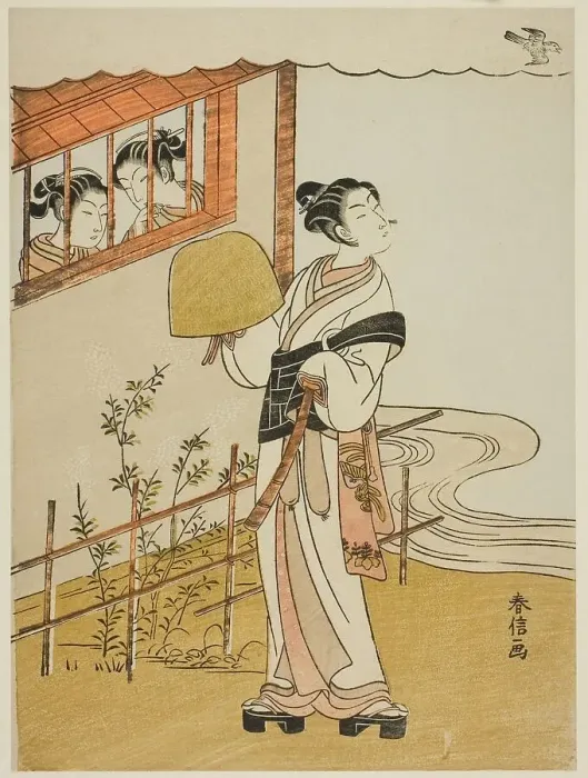 Framed Print : (Facsimile) The Fourth Month (Uzuki), from the series Popular Versions of Immortal Poets... c1768. Creator: Suzuki Harunobu. (Facsimile) The Fourth Month (Uzuki), from the series Popular Versions of Immortal Poets... c1768 Framed Print : (Facsimile) The Fourth Month (Uzuki), from the series Popular Versions of Immortal Poets... c1768. Creator: Suzuki Harunobu. (Facsimile) The Fourth Month (Uzuki), from the series Popular Versions of Immortal Poets... c1768