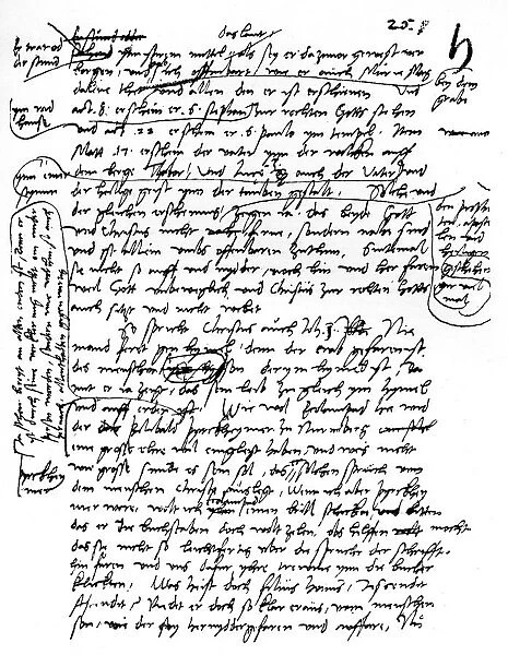 Facsimile of Martin Luthers handwriting, 1903