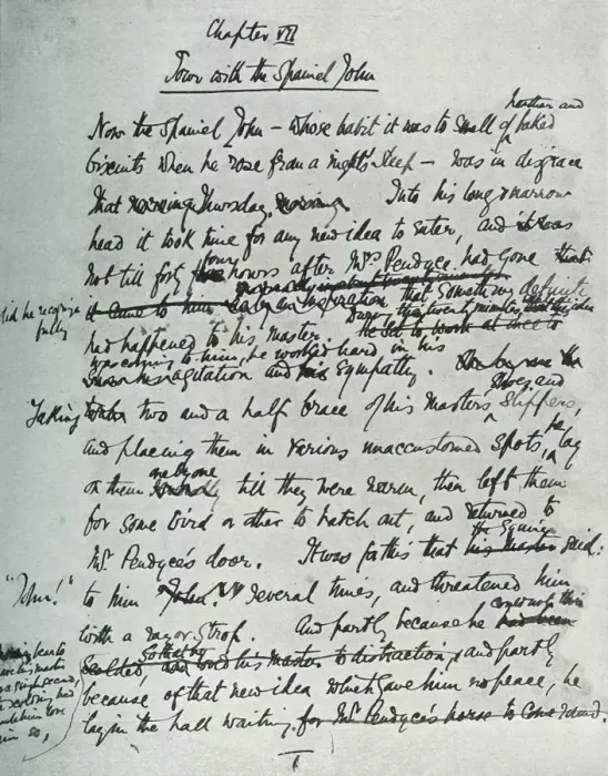 Framed Print : Facsimile page of MS for The Country House, by John Galsworthy, 1907, (1928) Framed Print : Facsimile page of MS for The Country House, by John Galsworthy, 1907, (1928)