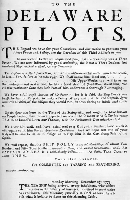 Framed Print : Facsimile of the proclamation about the tea ship, 1773 (c1880) Framed Print : Facsimile of the proclamation about the tea ship, 1773 (c1880)