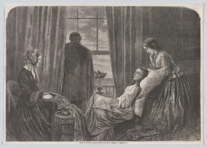 Framed Print : Fading Away, from Illustrated Times, October 5, 1858. Creator: Unknown Framed Print : Fading Away, from Illustrated Times, October 5, 1858. Creator: Unknown