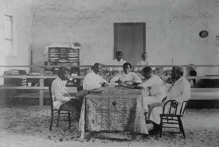 Framed Print : Faga Togo, Samoa, District Court, between c1915 and c1920. Creator: Bain News Service Framed Print : Faga Togo, Samoa, District Court, between c1915 and c1920. Creator: Bain News Service
