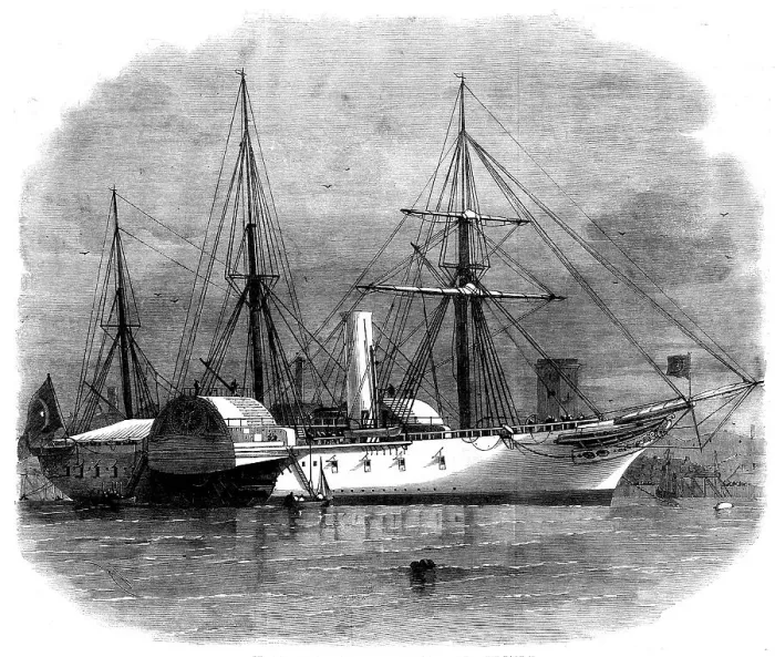 Framed Print : The Faid Gihaad, yacht of the Viceroy of Egypt, 1862. Creator: Unknown Framed Print : The Faid Gihaad, yacht of the Viceroy of Egypt, 1862. Creator: Unknown