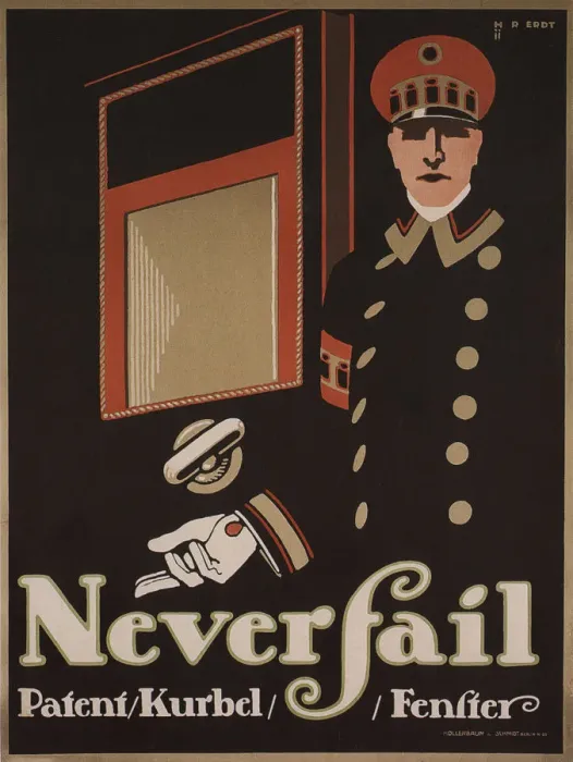 Framed Print : Never fail windows, 1911. Artist: Erdt, Hans Rudi (1883-1925) Framed Print : Never fail windows, 1911. Artist: Erdt, Hans Rudi (1883-1925)