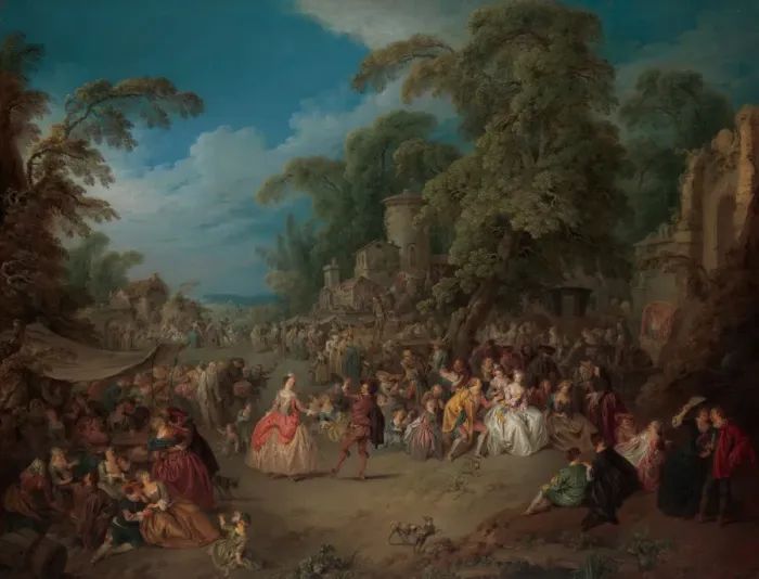 Framed Print : The Fair at Bezons, ca. 1733. Creator: Jean-Baptiste Pater Framed Print : The Fair at Bezons, ca. 1733. Creator: Jean-Baptiste Pater