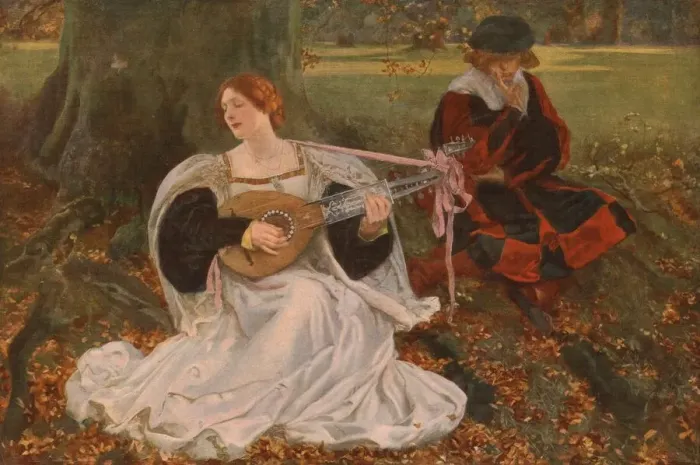 Framed Print : Fair is my Love, c1900, (c1930). Creator: Edwin Austin Abbey Framed Print : Fair is my Love, c1900, (c1930). Creator: Edwin Austin Abbey