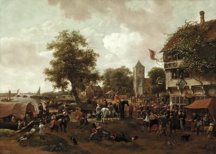Framed Print : The Fair at Oegstgeest, c.between 1655 and 1660. Creator: Jan Steen Framed Print : The Fair at Oegstgeest, c.between 1655 and 1660. Creator: Jan Steen