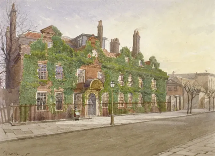 Framed Print : Fairfax House, High Street, Putney, London, 1887. Artist: John Crowther Framed Print : Fairfax House, High Street, Putney, London, 1887. Artist: John Crowther