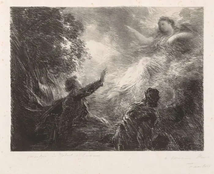 Framed Print : The Fairy of the Alps, 1873. Creator: Henri Fantin-Latour (French, 1836-1904) Framed Print : The Fairy of the Alps, 1873. Creator: Henri Fantin-Latour (French, 1836-1904)