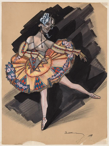 The Fairy Doll. Costume design for Anna Pavlova, 1924. Artist: Sudeykin, Sergei Yurievich